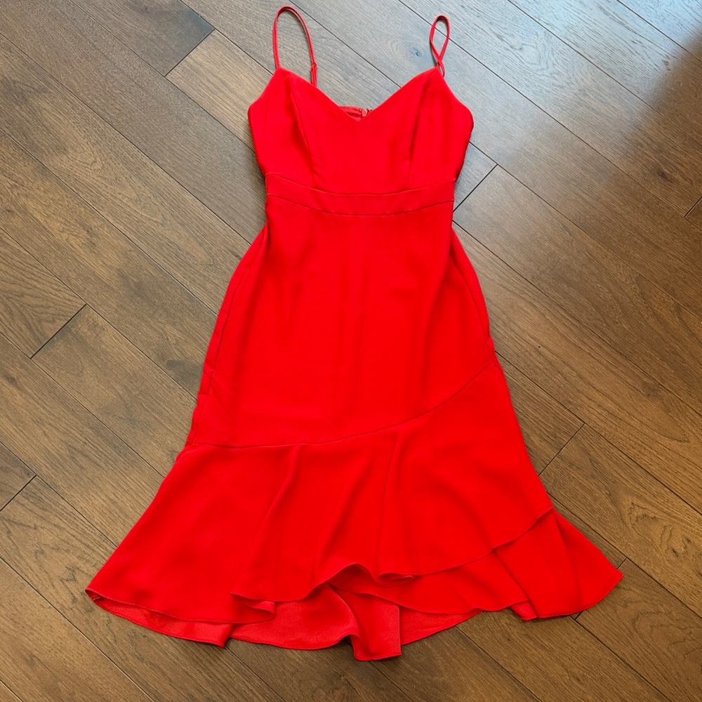 Banana Republic Red Women's Midi Dress Size 4P - C27-064